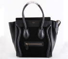 Celine Luggage Bags Medium in Suede Black