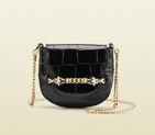Gucci tigrette shoulder bag with tiger head and chain detail