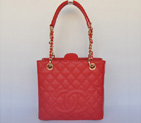 Chanel A50994 Red Medium Shopping Bags Gold Hardware A50994