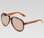medium aviator sunglasses with G detail and signat