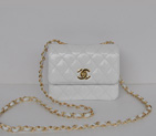 Chanel Classic Micro Flap Bag 1118 White Patent leather Gold Hardware 1118