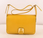 Fendi Chameleon Classic Saffiiano Leather Medium Shoulder Bag 2539 Yellow