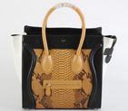 Celine Luggage Bags Medium in Snake Veins Brown
