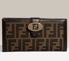 Fendi 'Zucca' Checkbook Wallet