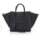 Celine Luggage Phantom Bags in Original Leather Black