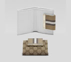 mini wallet with engraved gucci script logo
