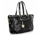 Miu Miu Shiny Leather Tote Bag 6683 Black 6683
