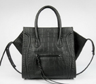 Celine Small Phantom Bags Croco Leather C1890 Black C1890