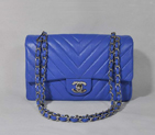 Chanel A36068 Lambskin Leather Shoulder Bag Blue A36068