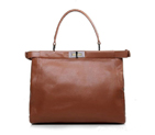 Fendi Peekaboo Bag Brown Calfskin Leather F2292