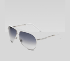 medium aviator sunglasses with gucci logo on templ