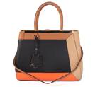 Fendi '2Jours Block' leather mixed colors handbags