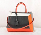 Fendi '2Jours Block' leather mixed colors handbags