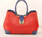 Fendi 2jours Horsehair Tote Bag F2546 Red