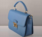 Miu Miu Leather Tote Bags 7431 Blue