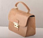 Miu Miu Tote Flap Bags Snake Veins 7428 Coffee 7428