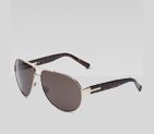 large aviator frame sunglasses with gucci logo on