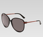 large round frame sunglasses with gucci logo and s