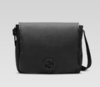 large messenger bag with interlocking G detail