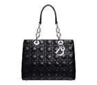 Black leather 'Dior Soft' shopping bag