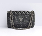 Chanel Flap Shoulder Bag Black Lambskin Leather A47049 A47049