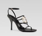 'GG cage' high heel sandal with double G detail