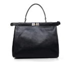 Fendi Peekaboo Bag Black Calfskin Leather F2292