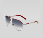 medium aviator sunglasses with gucci logo on templ
