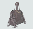 Miu Miu Shiny Leather Tassel Tote Bags 90265 Purple