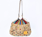 Fendi Borsa Multi-Color Studded Satchel