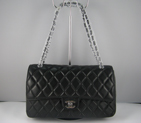 Chanel black color with Silver chain A1119BS