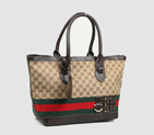 'gucci heritage' medium tote with web detail