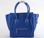 Celine Luggage Bags Medium in Lambskin Blue