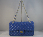 Chanel blue color with gold chain A1112BG