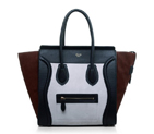 Celine Luggage Mini Boston Bags Original Suede&Calf Leather Black