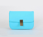 Celine Classic Box Small Flap Bag Calfskin Leather Aquamarine