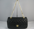 Chanel Black color with gold chain A1112BG
