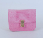 Celine Classic Box Small Flap Bag Lizard Leather Peach