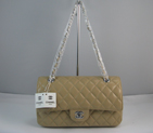 Chanel beige color with Silver chain A1112AS