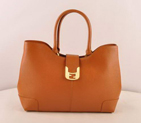 Fendi 2jours Saffiiano Leather Tote Bag 2546 Tan