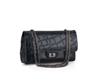 Chanel Crocodile Veins Double Flap Bag 36002BK