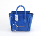 Celine Luggage Bags Mini in Lambskin Blue