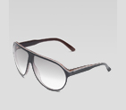 large aviator frame sunglasses with gucci trademar