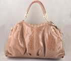 Miu Miu Tote Snake Veins Handbags 90302 Camel