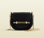 Gucci tigrette shoulder bag with tiger head and chain detail