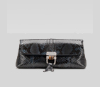 'croisette' evening bag with D ring and bamboo det
