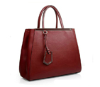 Fendi 2Jours Original Leather Tote Bag F2552M Wine