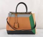 Fendi '2Jours Block' leather mixed colors handbags