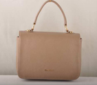 Miu Miu Tote Flap Bags Calf Leather 7428 Coffee 7428