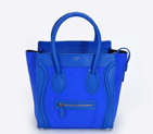 Fashion Celine Luggage Mini Boston Bag Ferrari&Suede Leather Blue